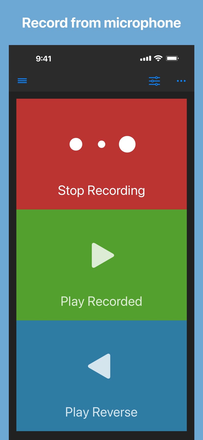 Reverse Audio screenshot 1 - screenshot