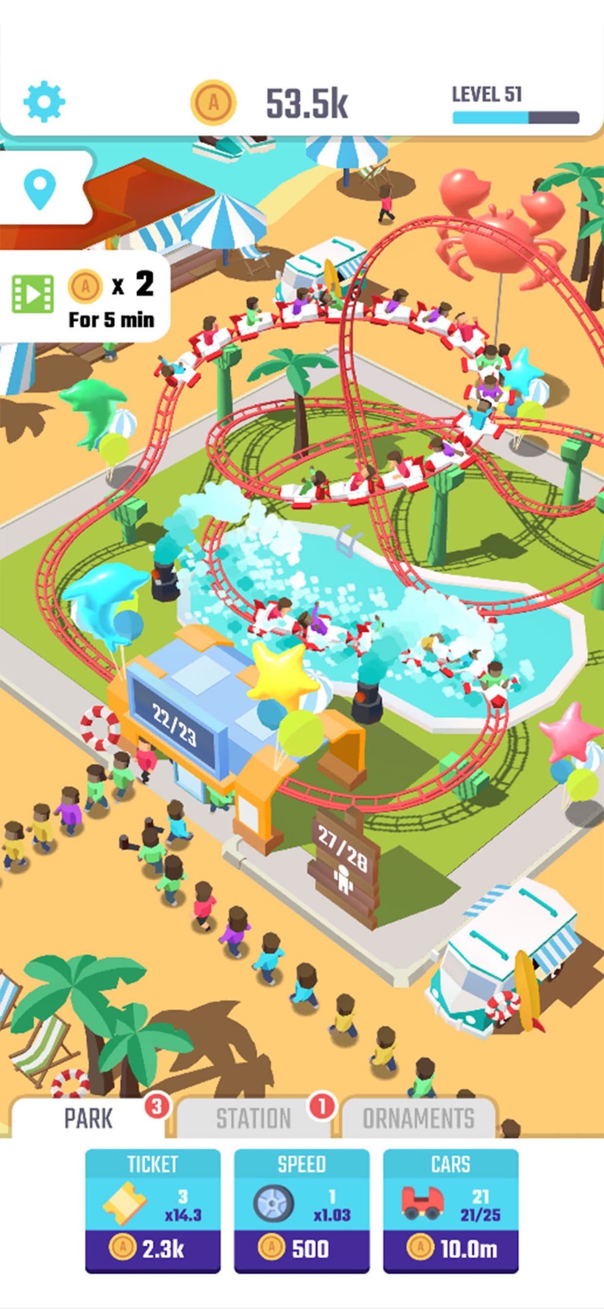 Idle Roller Coaster screenshot 2 - screenshot