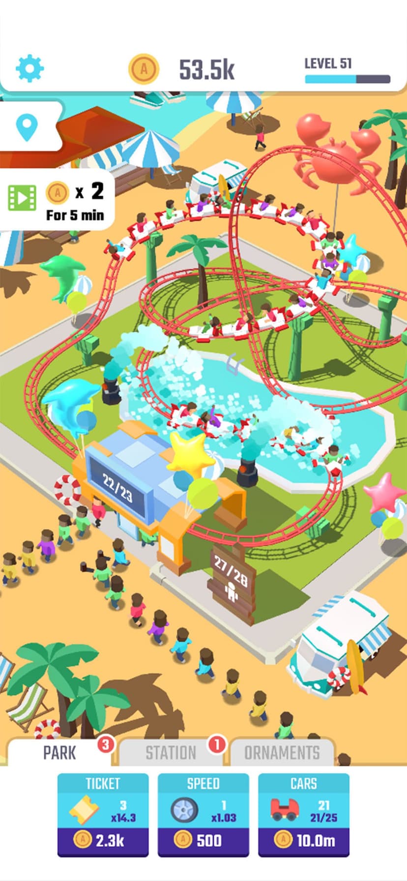 Idle Roller Coaster screenshot 2 - screenshot