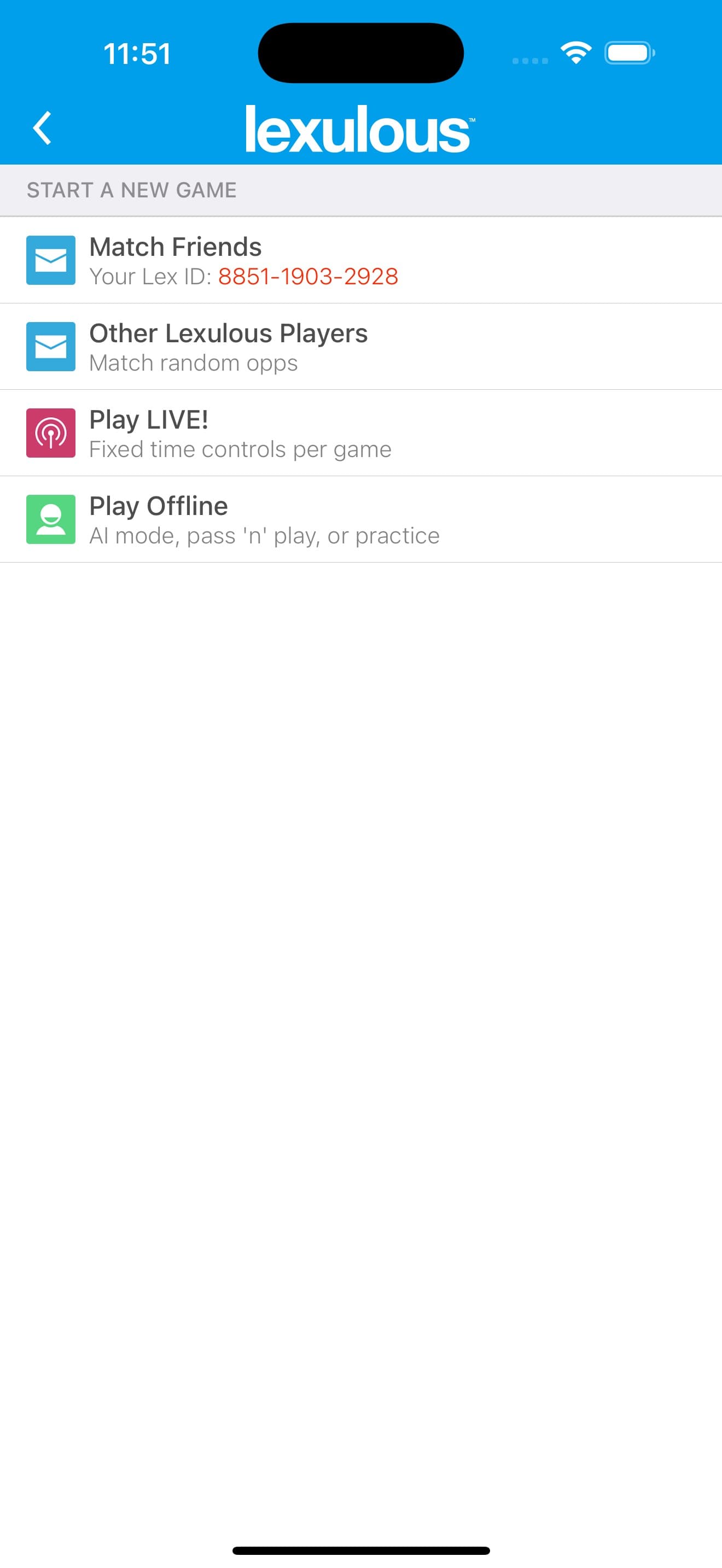 Lexulous Word Game Lite screenshot 3 - screenshot