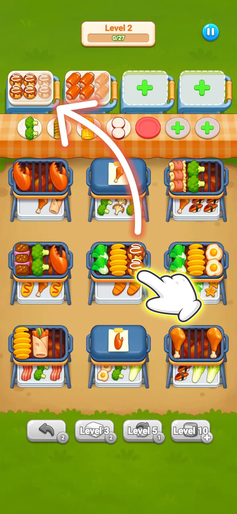 Skewer Sorting - 3D Food Match screenshot 4 - screenshot