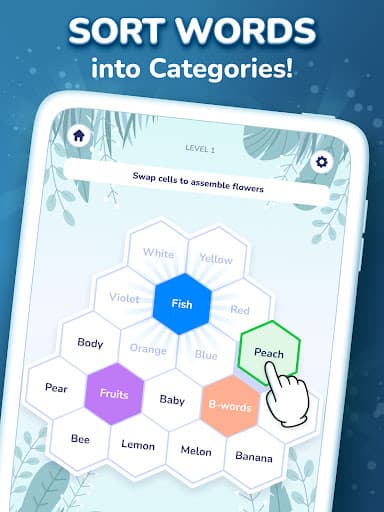 Hexa Words: Sort Associations screenshot 11 - screenshot