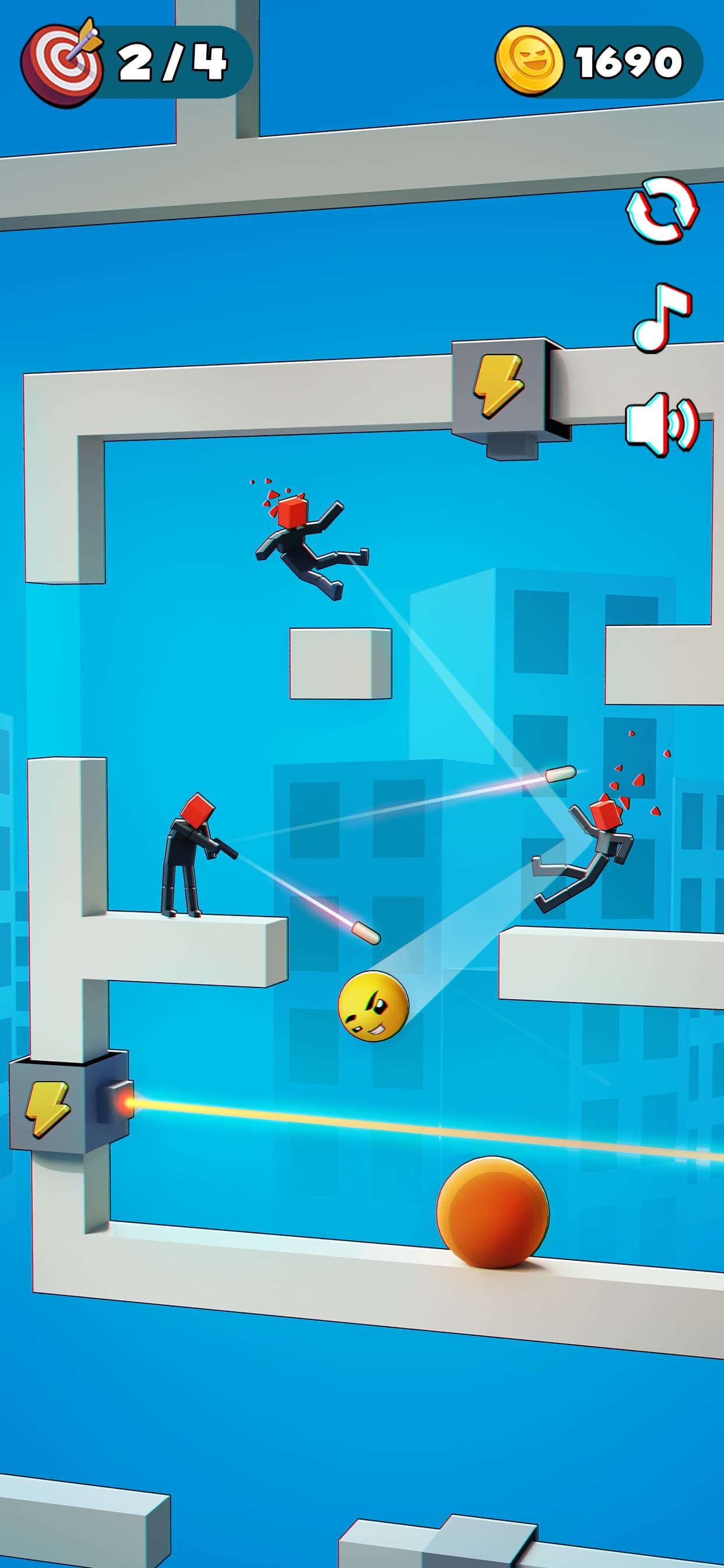 Bullet Smile: Ragdoll Puzzles screenshot 1 - screenshot